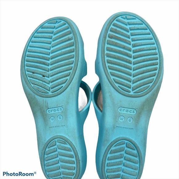 Ladies Crocs Kelli Sandals Pool Blue‎ Size 6 - Picture 2 of 11